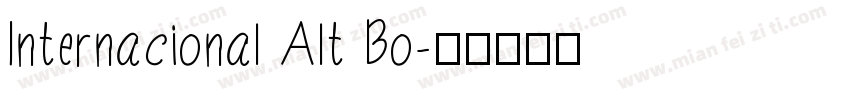 Internacional Alt Bo字体转换